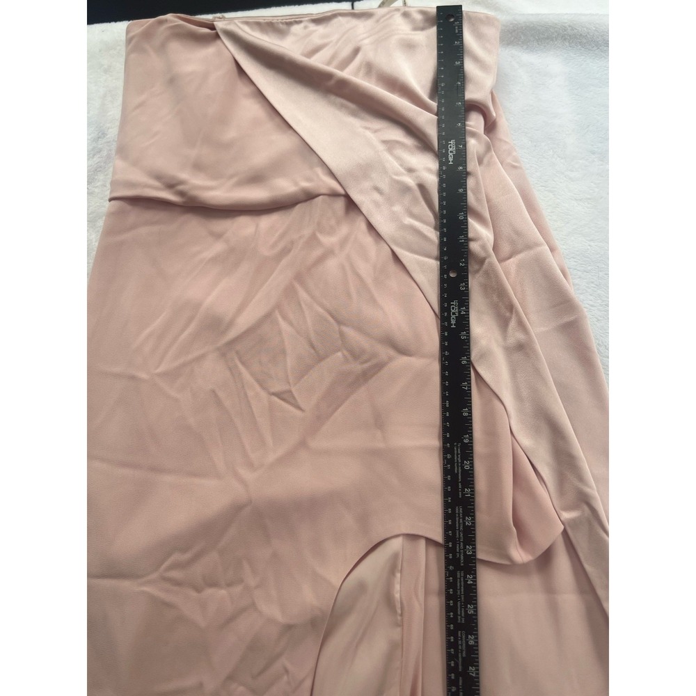 NWT Halston Heritage 'Barely‎ Pink' Strapless Gown with Silk Overlay Size 10 - Picture 8 of 15